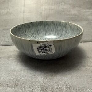 Denby Halo Speckle Coupe‎ Cereal Bowl Blue Grey, Made in England 6.5"